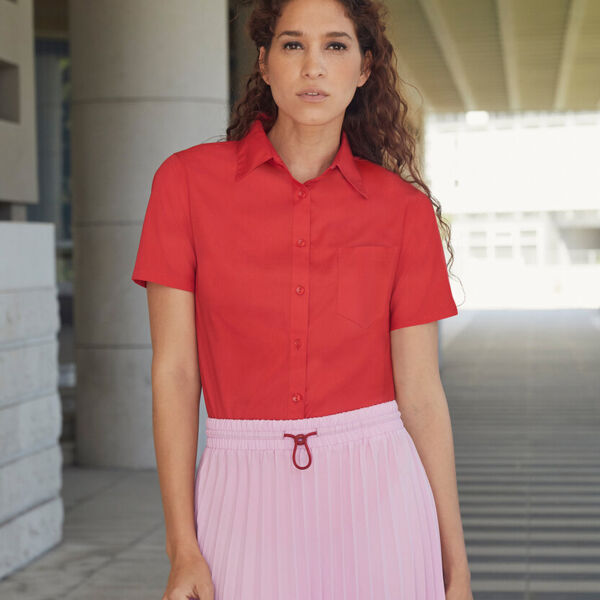 Ladyfit poplin short sleeve shirt Thumbnail