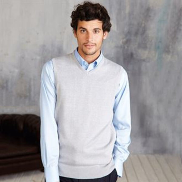 Men's sleeveless V-neck jumper Thumbnail
