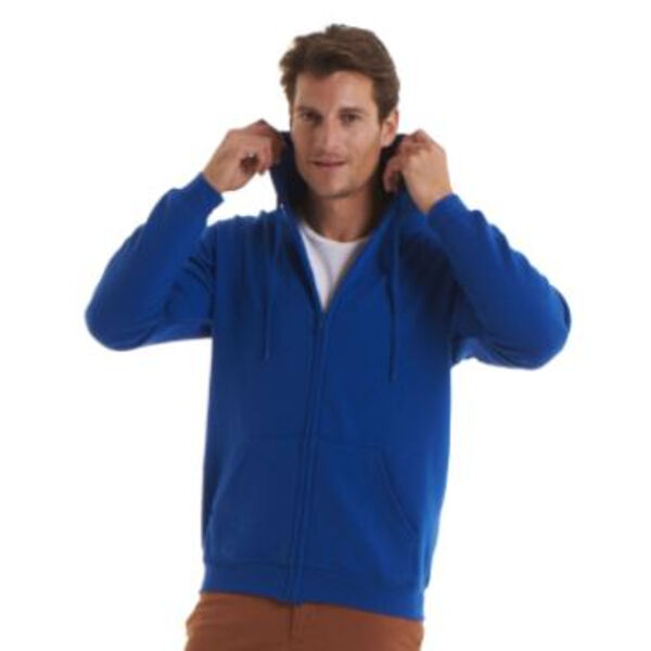 Adults Classic Full Zip Hooded Sweatshirt Thumbnail