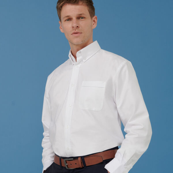 Henbury Long Sleeve Classic Oxford Shirt Thumbnail