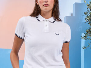 Women's classic fit tipped polo