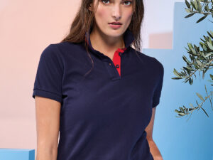 Women's contrast polo