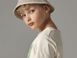 Junior organic cotton bucket hat