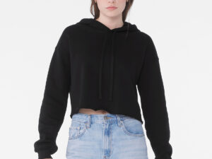 Women's cropped fleece hoodie