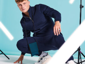 Recycled cross body pouch