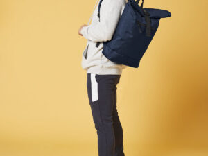 Recycled rolled-top backpack