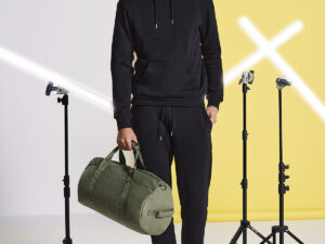 Vintage canvas barrel bag