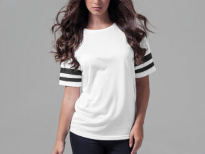 Women's mesh stripe tee
