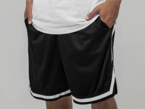 Two-tone mesh shorts