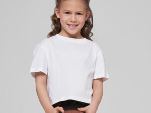 Girls cropped Jersey tee
