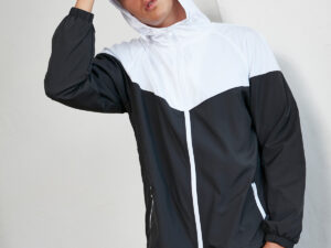 Two-tone tech windrunner jacket
