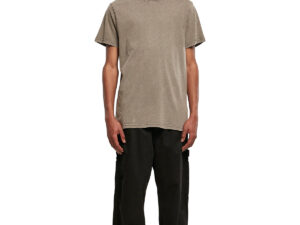 Acid washed round neck tee