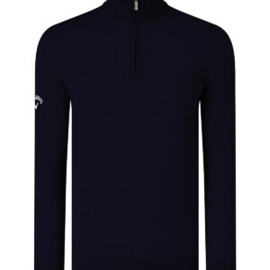 Ribbed ¼ zip Merino sweater