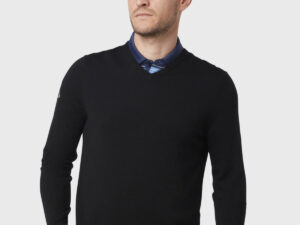 Ribbed v-neck Merino sweater