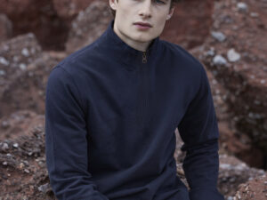 Premium piqué 1/4-zip top