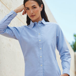 Women's classic long sleeve Oxford shirt