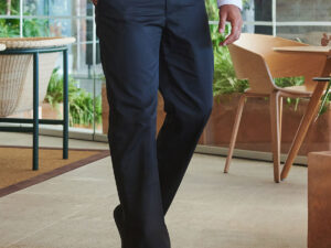 65/35 flat fronted chino trousers