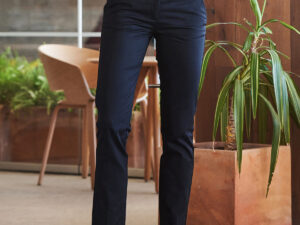 Women's 65/35 flat fronted chino trousers