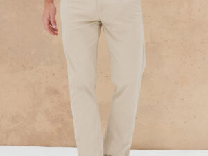 Stretch chinos with flex waistband