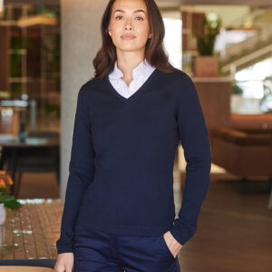 Women's 12 gauge v-neck jumper