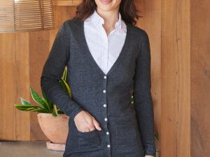 Women's v-button cardigan