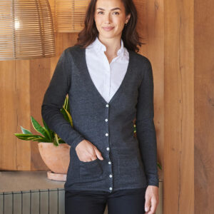 Women's v-button cardigan