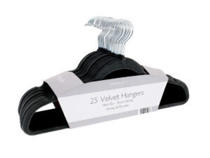 Velvet-effect coat hangers (25-pack)