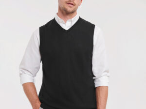 V-neck sleeveless knitted sweater