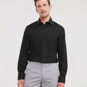 Long sleeve easycare tailored Oxford shirt