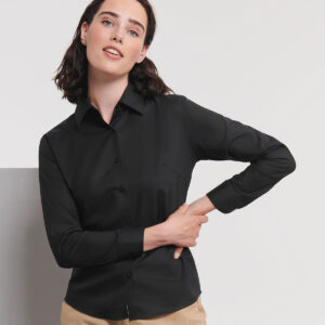 Women's long sleeve easycare Oxford shirt