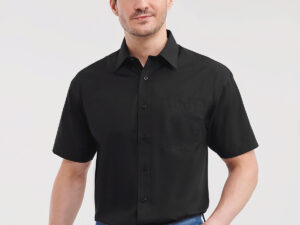 Short sleeve polycotton easycare poplin shirt