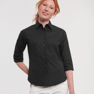 Women's ¾ sleeve easycare fitted shirt