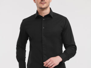 Long sleeve easycare fitted shirt