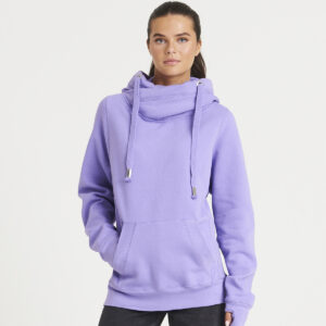Cross neck hoodie