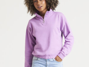 Women's cropped ¼-zip sweat