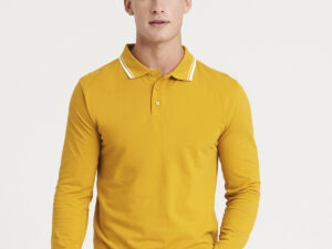 Long sleeve tipped 100 polo