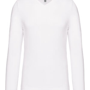 Men's long-sleeved V-neck T-shirt