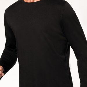 Men's long-sleeved crew neck T-shirt