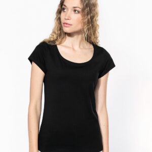 Ladies’ boat neck short-sleeved T-shirt
