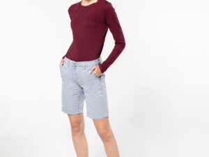 Ladies' washed effect Bermuda shorts