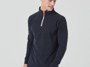 ¼ zip long sleeve fleece piped