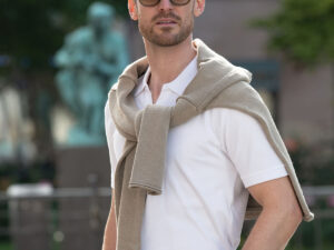 Harvard v-neck  stretch deluxe polo