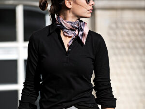 Womens Carlington  deluxe long sleeve polo