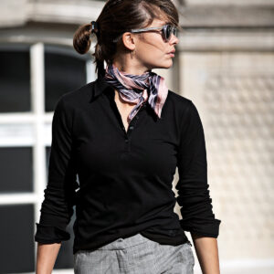 Womens Carlington  deluxe long sleeve polo