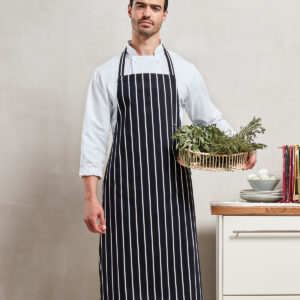 Striped bib apron