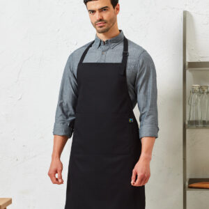 Cotton bib apron, organic and Fairtrade certified