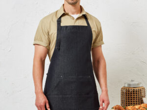 Jeans stitch bib apron