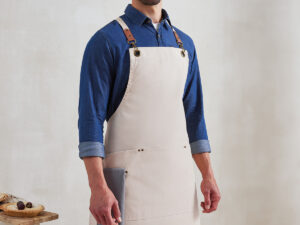 Clip ‘n’ Clasp cross-back bib apron