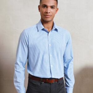 Microcheck (Gingham) long sleeve cotton shirt