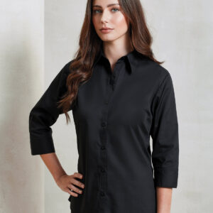 Women's ¾ sleeve poplin blouse